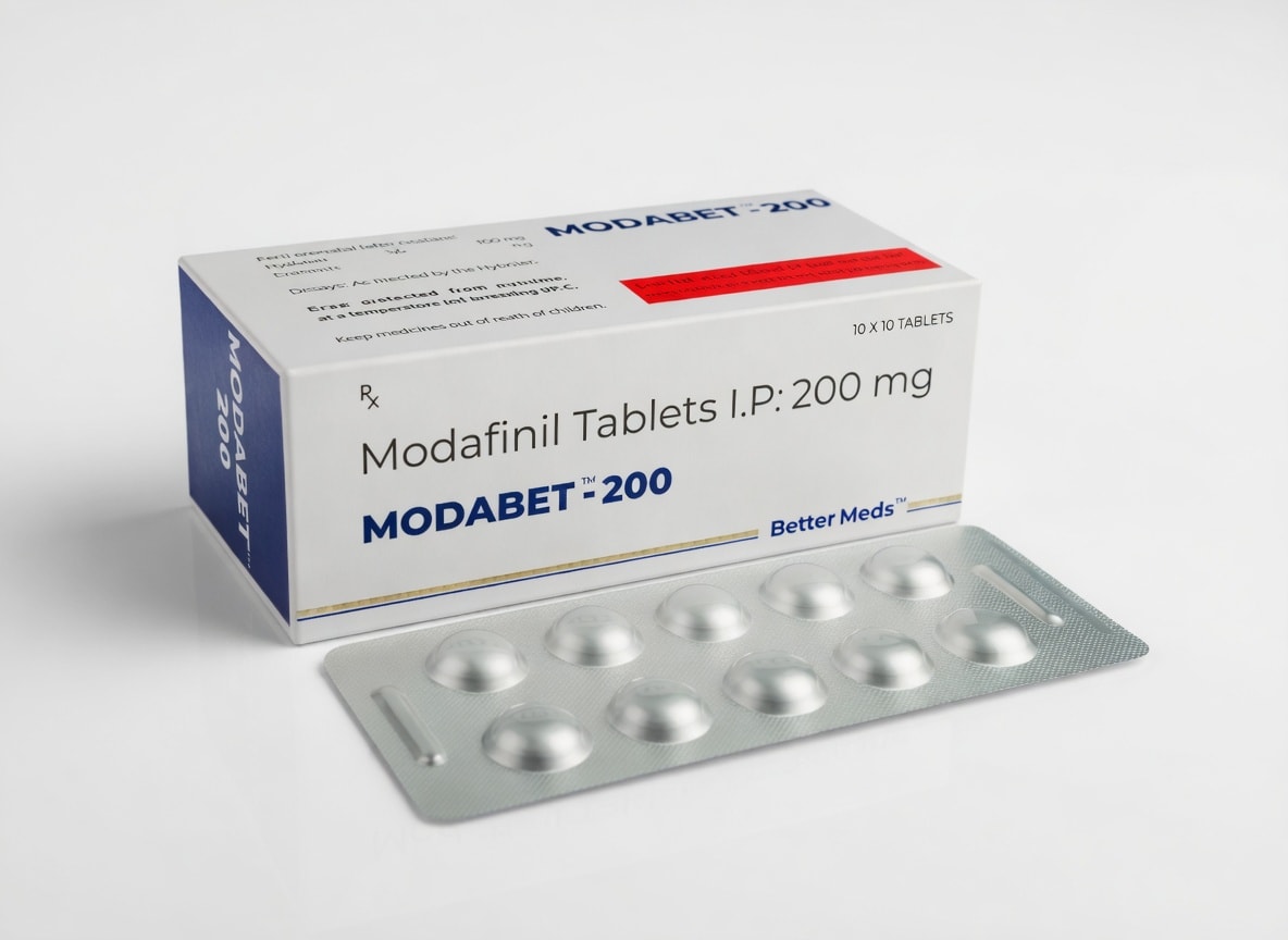 Modafinil (Модафинил) Modabet-200 200mg — ТОП Цена и Бърза Доставка